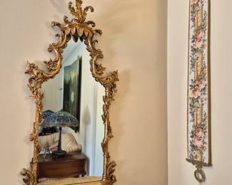 Antique pair of gilt mirrors - early 1900's- measure 48" H x 22" W
