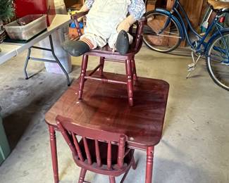 Kids table & Raggedy Ann Doll