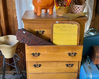 Vintage Dresser & Baskets