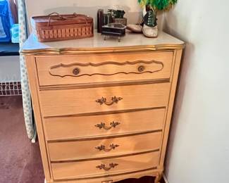 White Chest W/ Drawers 