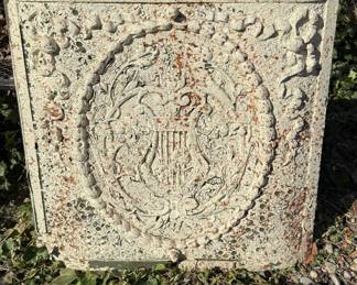 Antique Fireplace Back