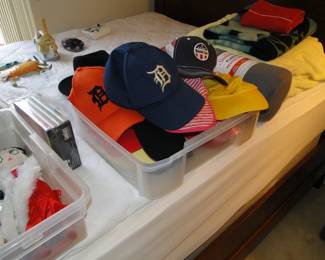 Hats, lots of Detroit Tigers hats
