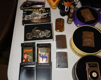 Zippo lighters and knives
