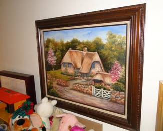 Mushroom house painting