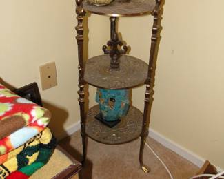 Three tired round side table