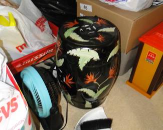 Oriental inspired stool, or plant stand