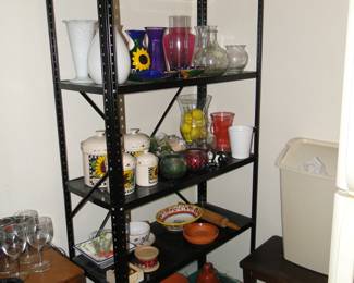The rack is also for sale as are all the vases