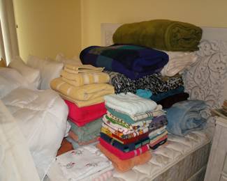 Clean towels and linens and blankets too