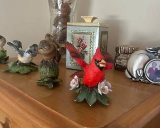 collection of bird figurine