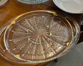 nice divided glass serving platter