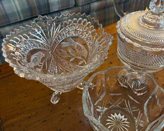 Hofbauer Brydes lead crystal footed bowl