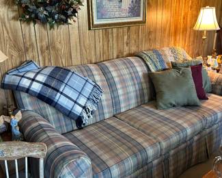 plaid sofa