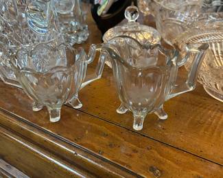 Art deco cream and sugar set
