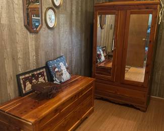 cedar blanket chest, cedar wardrobe