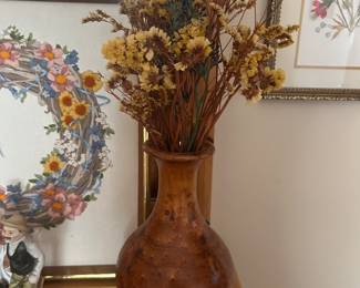 wooden vase