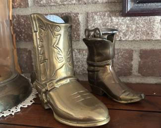Brass cowboy boot decos