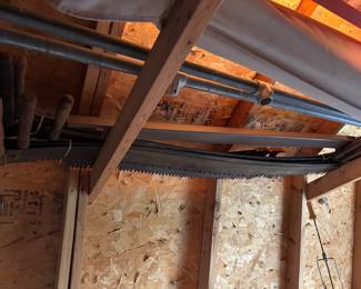 Antique large saws two man barn saws