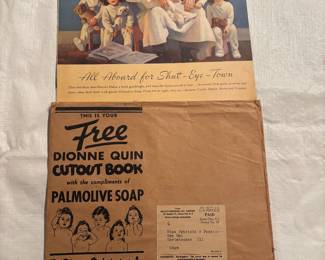 dated 1937 advertising palmolive doll cut out book, cute