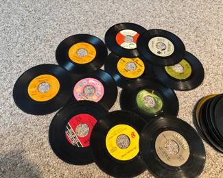 Vinyls , Beatles, Rolling Stones, lots of classic rock 45s