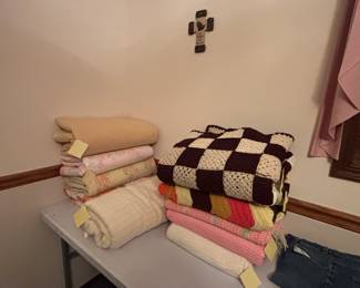 Vintage blankets and afghans