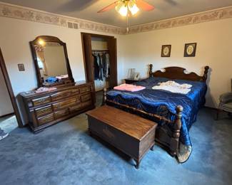 Pine wood bedroom set