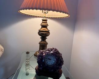 Purple quartz clock