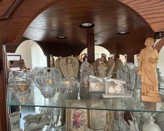 Bohemian crystal, lenox, and other fine crystal, angels