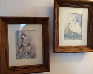 framed art cranes