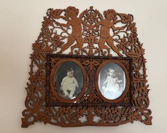 Neat frame fret work/ art nouveau french antique