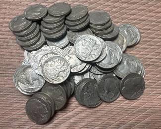 Qty 75 - Buffalo Nickels Lot - Various Dates