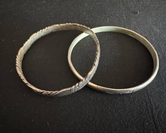 Qty 2 - Vintage Silver Bracelets (925) Mexico 38g
