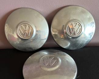 Qty 3 - Vintage VW Hubcaps (1982-1988 Rabbit/Cabriolet/Gulf/Jetta)