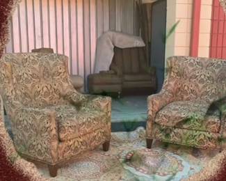 beautiful paisley arm chairs
