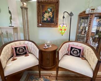 Drexel Barrel Cage back chairs
