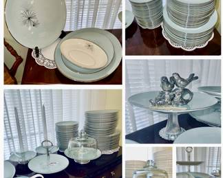 Franciscan "Silver Pine" Complete China set service for 12 