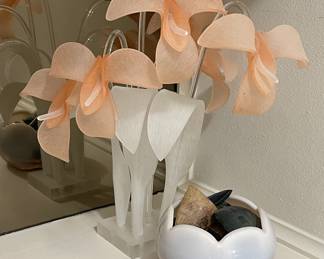 Vintage Acrylic Floral sculpture 