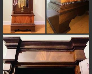 Piermont Grandfather Clock by Bulova
Westminster Chime 
Hour, 1/2, 1/4 as preference 