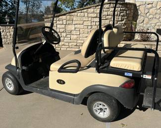 Golf cart folding back seat