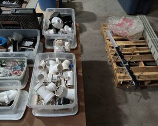 DIY supplies, drainage grate, garage racks