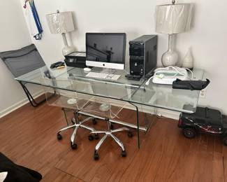 Glass desk