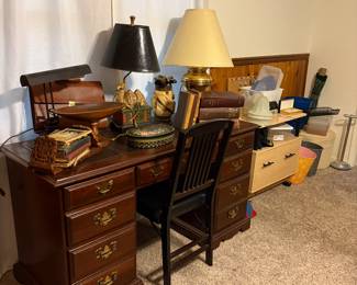 Desk and chair,