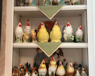 Roosters and chickens