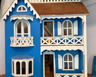 Blue & White Dollhouse 