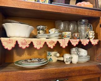 Inside Hoosier Cabinet - Dishes