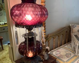 Gorgeous Deep Purple Hurricane Lamp