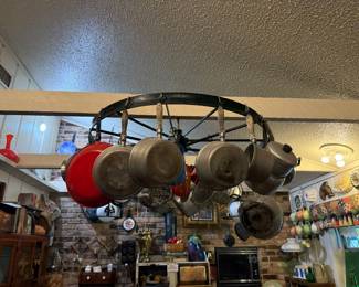 Wagon Wheel Pot Rack