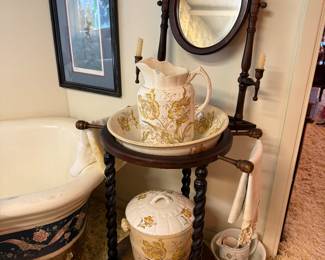 Barley Twist Wash Stand & Set