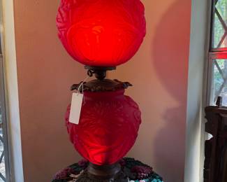 Incredible Red Hurricane Lamp