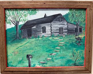 Log Cabin Painting