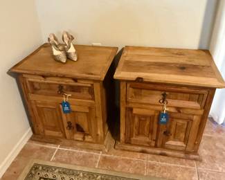 Rustic Pine Nightstands